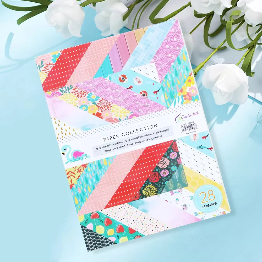Kreatives Papier 6*4 Zoll mit Blumenmuster für Journaling und Scrapbooking A5 A6 Vintage Blumendesign Scrapbook Hintergrundpapiere – Detail 35