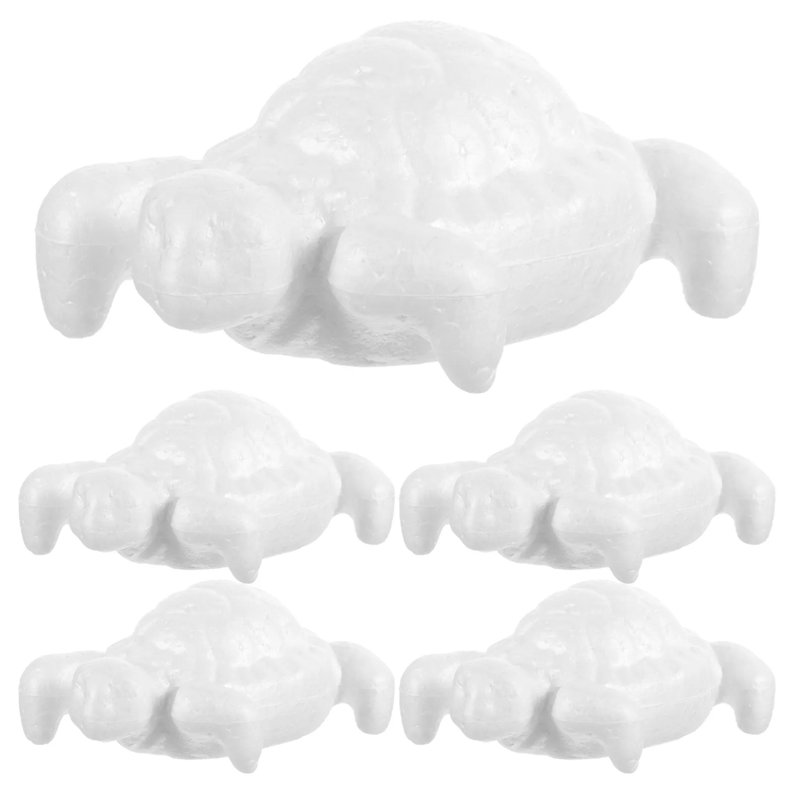 5Pcs Turtle Shaped Foam Crafts Blank DIY Creative Foams for Painting Drawing Party Decoration Supplies