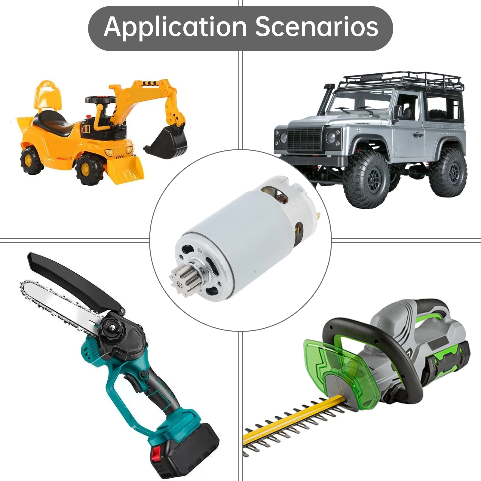 RS560 موتور تيار مباشر أداة تشذيب الحافة المحرك 18 فولت-24 فولت أداة تقطيع التحوط موتور تيار مباشر 9 الأسنان والعتاد RS 560 المحرك لقطع أداة تشذيب التحوط اللاسلكي