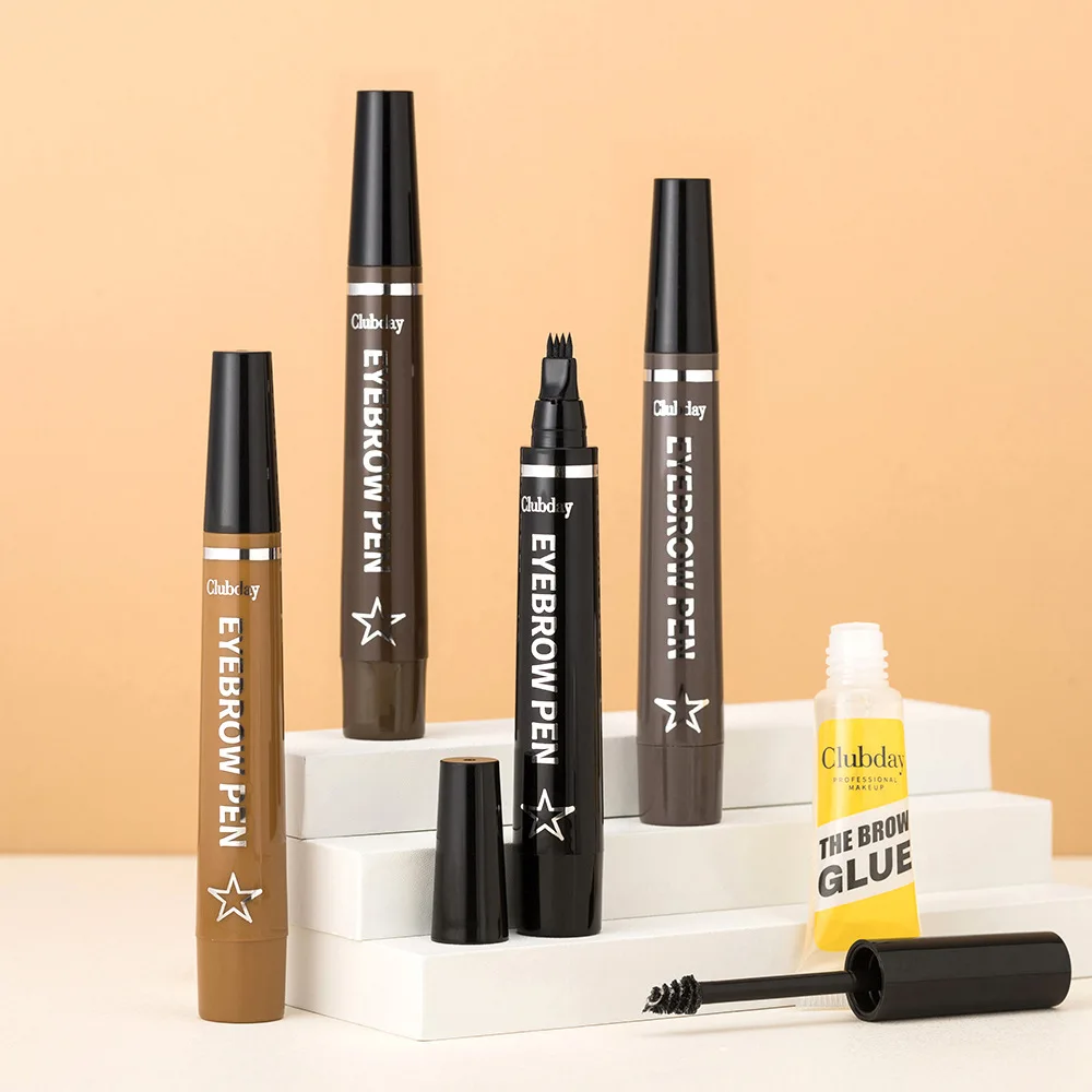 2-in-1-Brauen-Set, wasserfestes Augenbrauenstift- und Gelset, wischfestes 4-Zinken-Brauen-Make-up, langanhaltendes Brauen-Duo, Bestseller