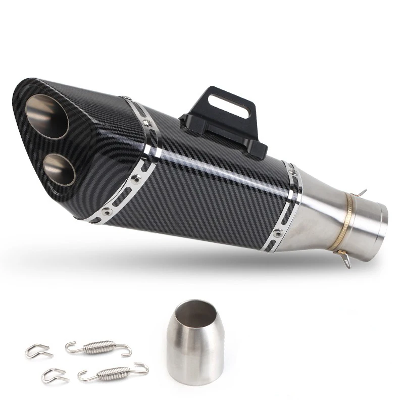 Silenciador de escape CNC universal para motocicleta, compatible con Z900, FZ6, RC390, S1000XR, PCX125, R3, Z400, CBR500, CBR650, R11, S2