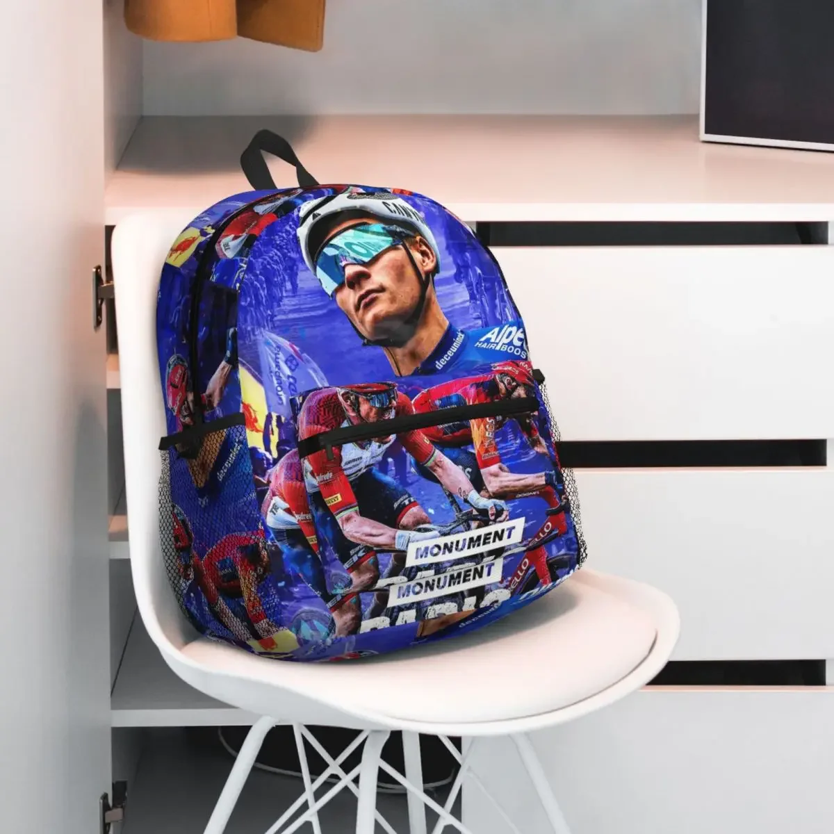 Mathieu Van Der Poel Cyclist MVDP Dutch Cyclist College Student Backpack School Bag Hiking Travel Daypack Bookbag Shoulder Bags