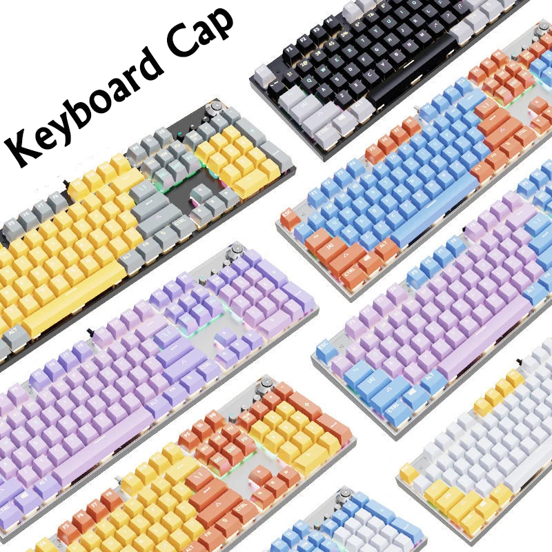 

104pcs Mechanical Keyboard Keycap OEM Backlit Key Cap Two-Color Injection ABS Keycaps for 61/87/104 Key Cherry MX Mechanical Key