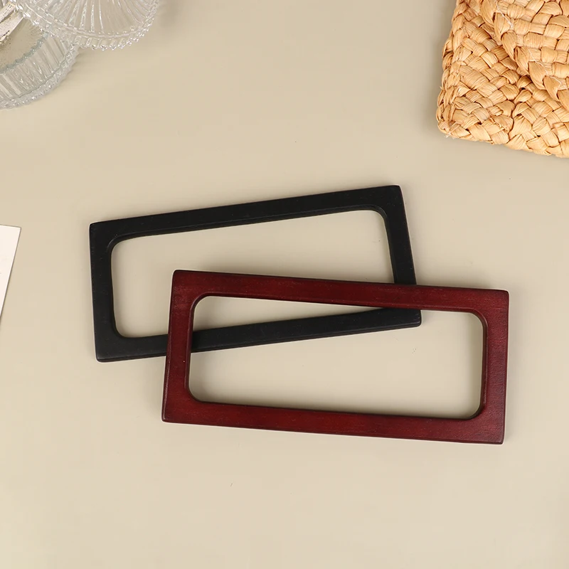 1Pc Square Wooden Bags Handle DIY Sewing Brackets Purse Frames Handles for Making Handbag Accessories