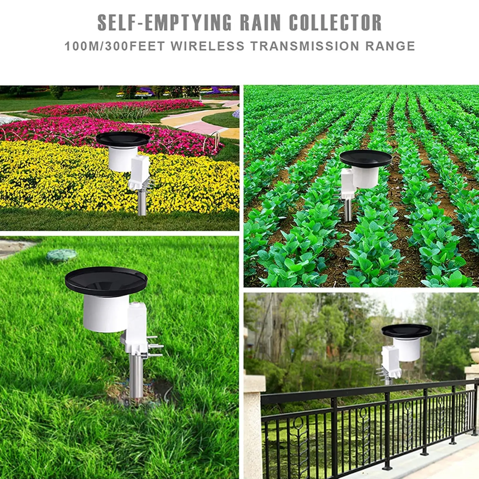 Ecowitt WH40 Rain Gauge Sensor Wireless Self-Emptying Rain Collector Outdoor Rain Sensor for Home Garden Accessories Only