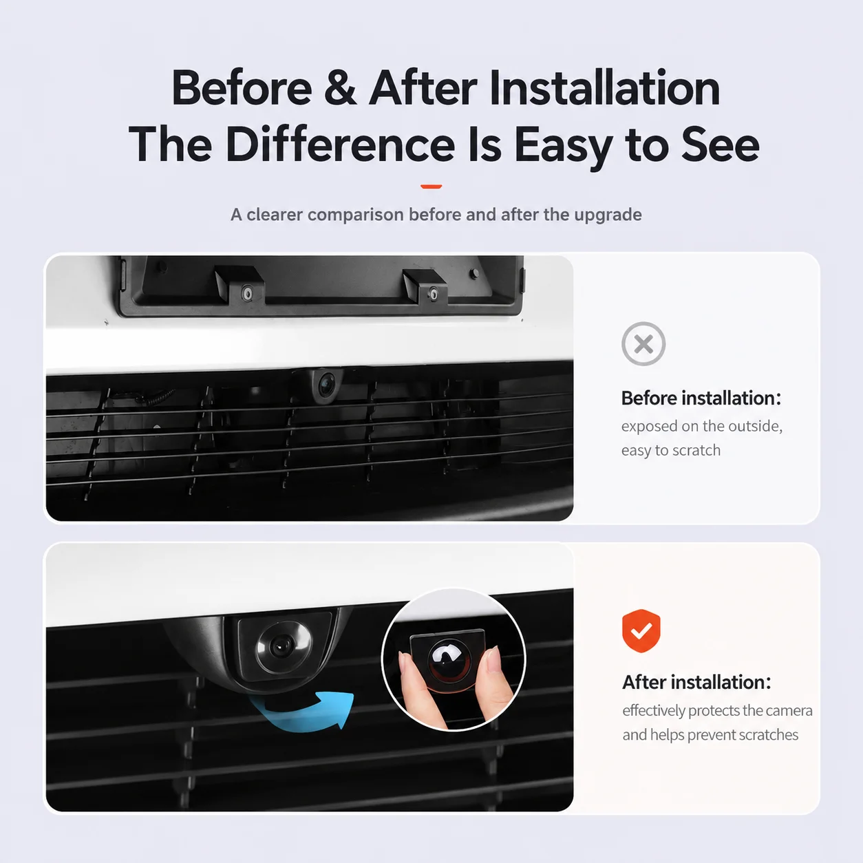 HD Clear Front Camera Protector Cover 9H Tempered Glass for Tesla Model YL Y Juniper 3 Highland 2025+ Standard Rainproof