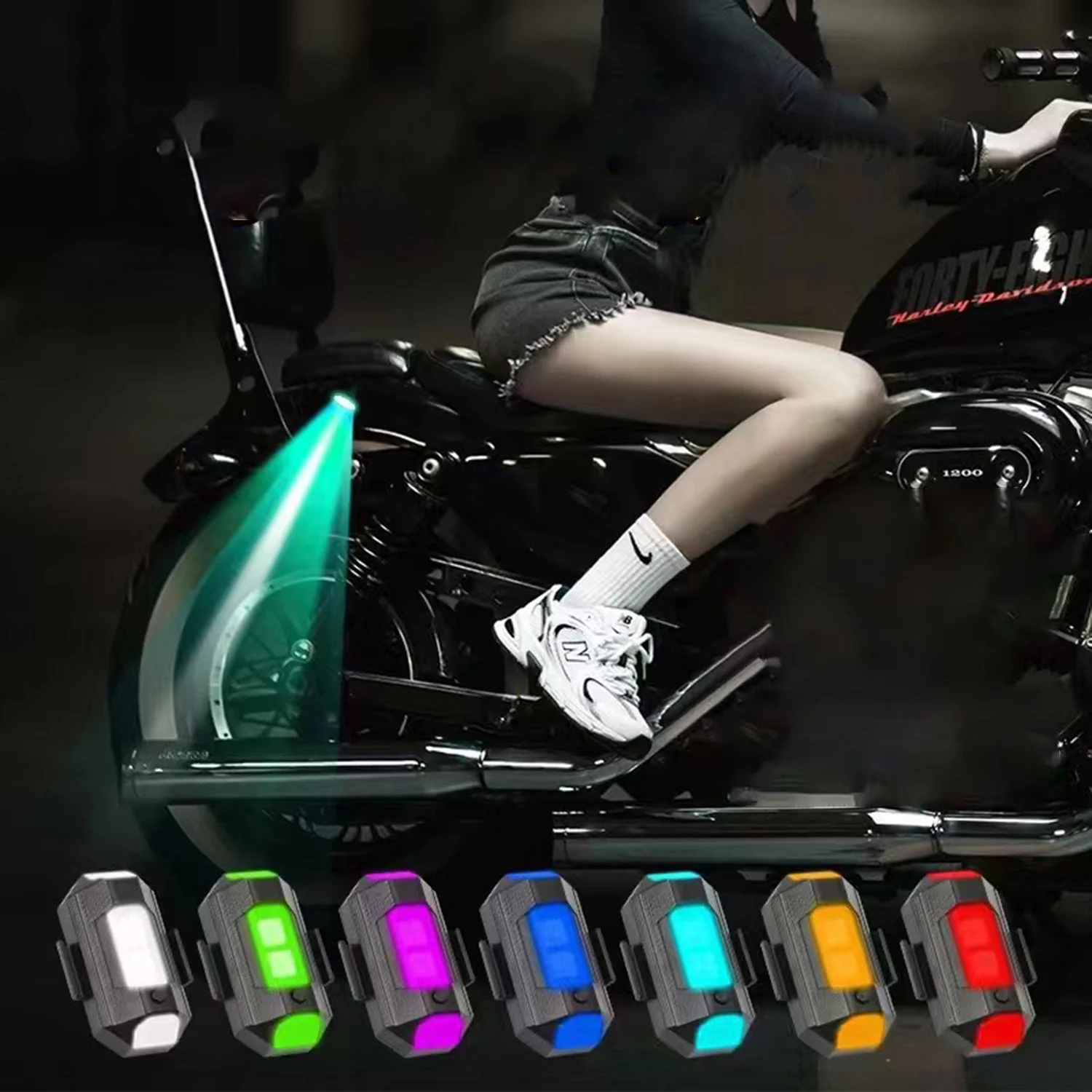 DPGKITS 10pcs Colorful Electric Motorcycle Flashing LED Light For Car Motorcycle ATV Moto Accessories Dropshipping Wholesale