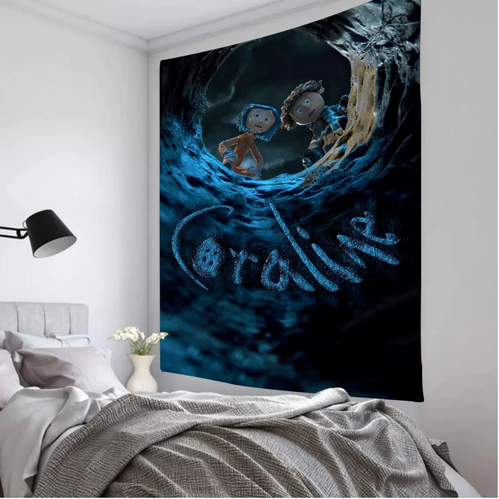 Coraline Poster Anime Anime Tapestry For Living Room Home Dorm Decor Home Decor