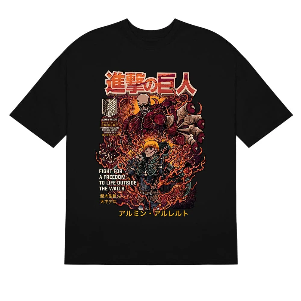 Armin Arlert Colossal Titan Attack on Titan T-Shirt - Fierce Anime Design