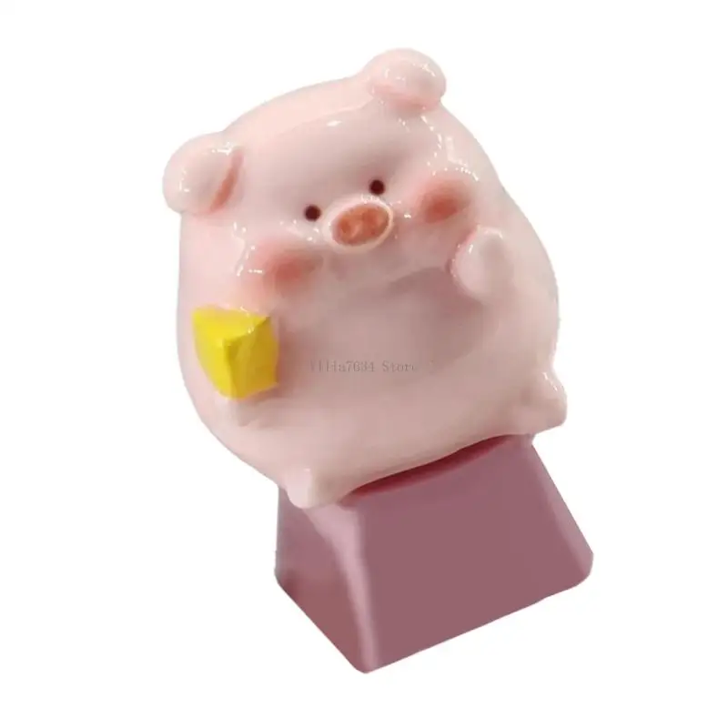  Unique Cartoon Pig Shaped Keycaps Crossed Stem for Mechanical Keyboards Keycap