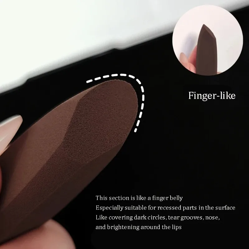Finger Shape Blender Makeup Sponge Puff Dry Wet Dual-use Foundation Sponge Concealer Brightening Under Eye Corner Cosmetic Puffs