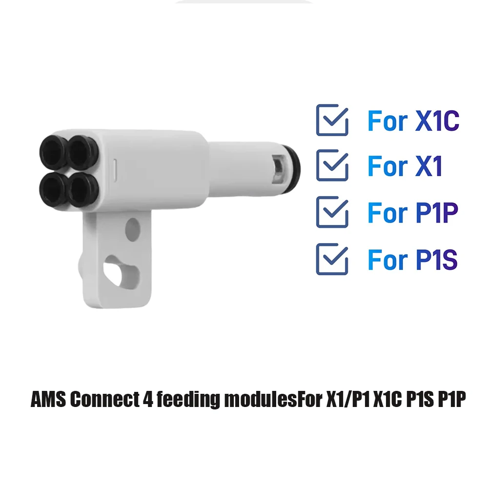 Bambu Lab AMS 4 besleme modülleri bağlamak 4-In-1 PTFE adaptörü X1 için malzeme borusu genişleme portu/P1 X1C P1S P1P 3D yazıcı parçası