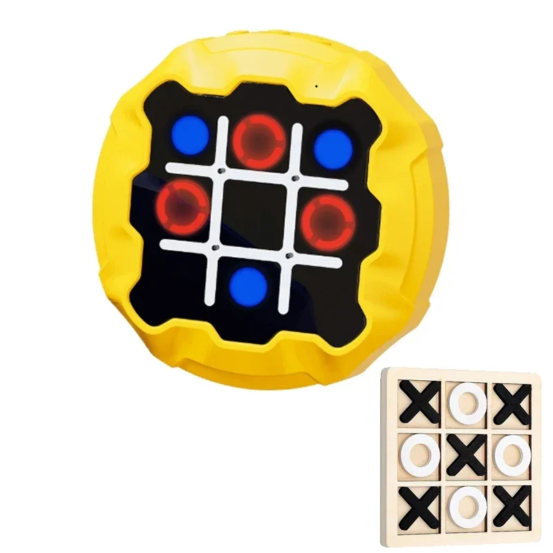 New USB Charging Tic Tac Toe Game Children Electronic Toys Noughts and Board Game Memory Training Infinite Portable Travel Games