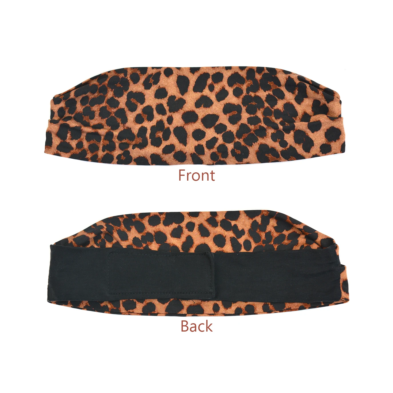 Ice Silk Lace Melting Bandas para perucas, perucas ajustáveis Bandas, Leopard Print Headbands