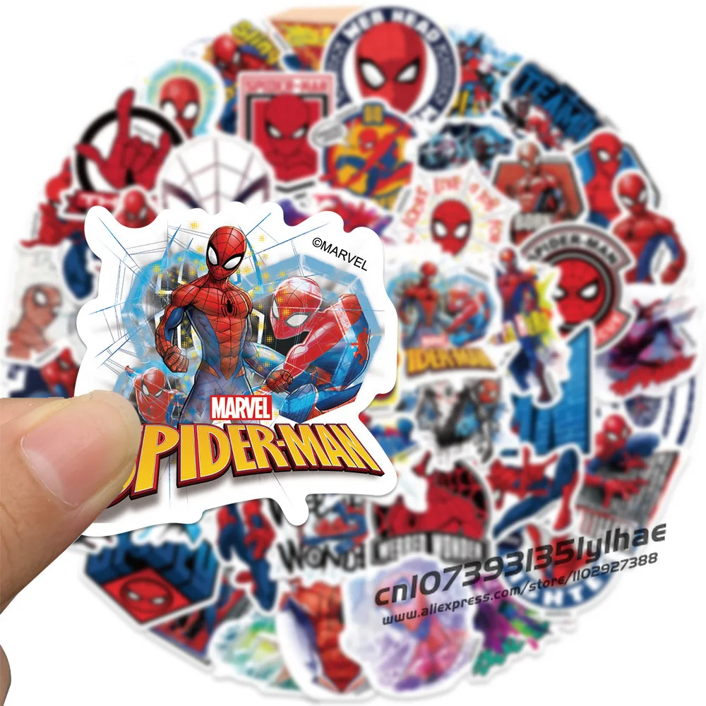 50pc Disney Spiderman Aufkleber für Pokemon Hallo Kitty Doraemon gefroren Anime Autos Aufkleber Pack für Taschen Pegatinas adesivo s10007