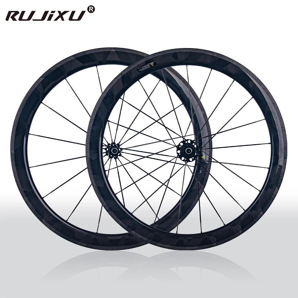 

700c Road Carbon Spoke Wheels UD Finish UCI Quality Carbon Rim Clincher Безкамерные готовые гоночные колеса шоссейные колеса