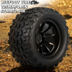 Big Foot Tires 12mm Hex Hubs RC Truck Tires and Wheels 2.8 Tires with Foam Inserts for 1/10 Traxxas Rustler Stampede Hoss 4x4