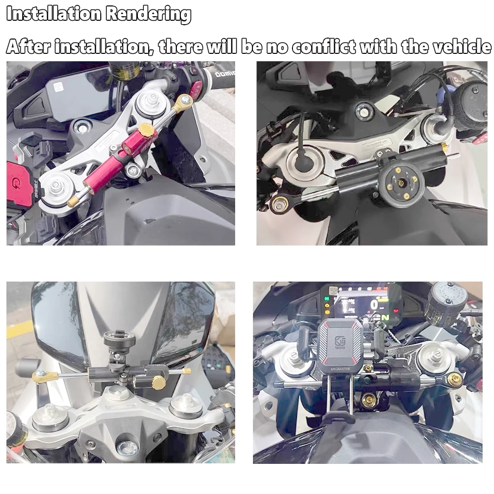 Para Spring Breeze CFMOTO 675SR-R 675sr regla de titanio sea soul amortiguador direccional modificado para evitar el columpio