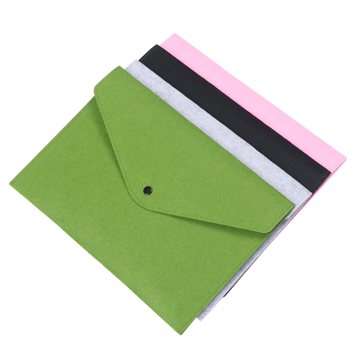 4 cartelle di file A4 porta documenti in feltro borsa valigetta portatile nero grigio chiaro rosa verde ecologico antitear
