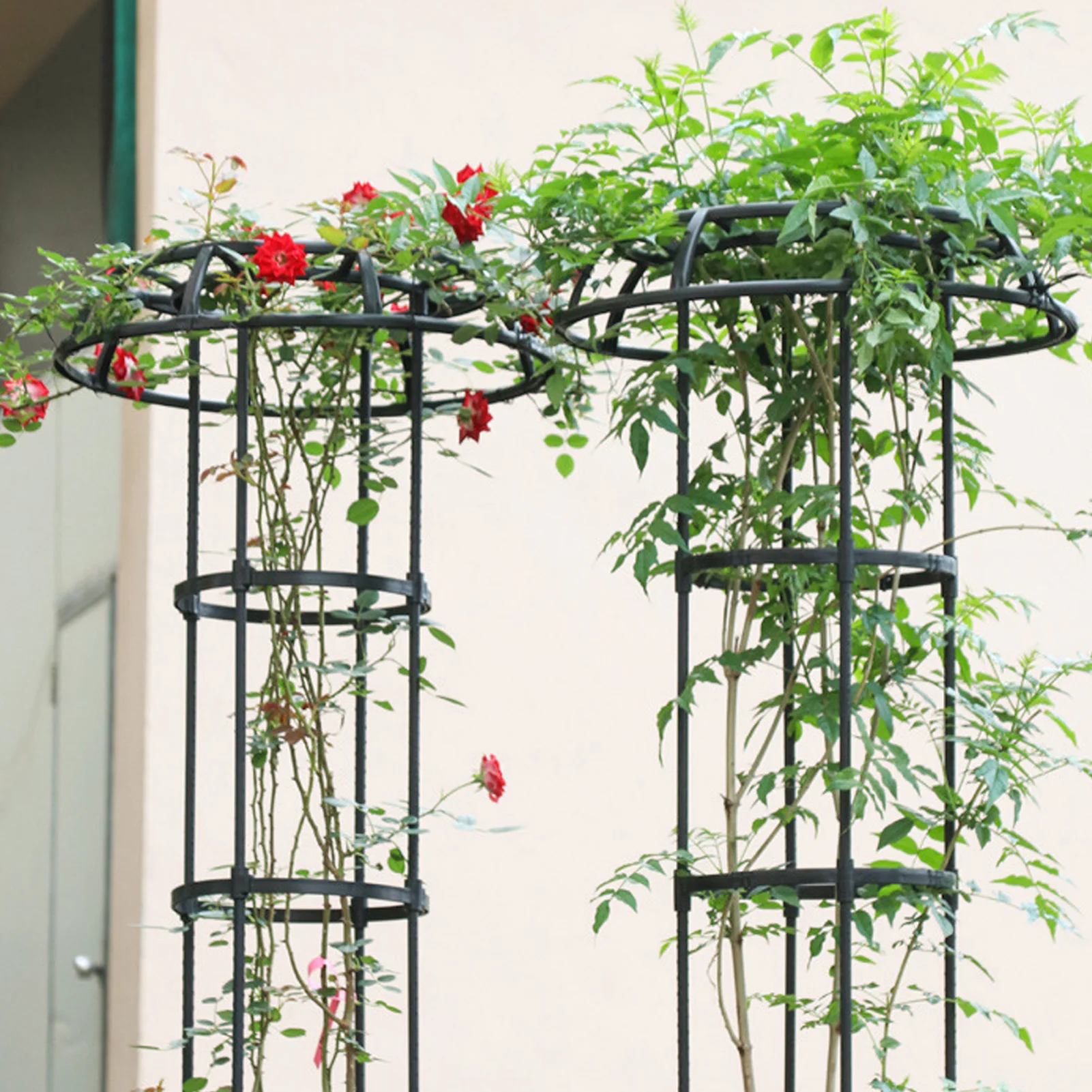 Climbing Plant Support Rust Proof Decorative Umbrella Shape Potted Plant Stake Stand For Rose Tomato Cucumber