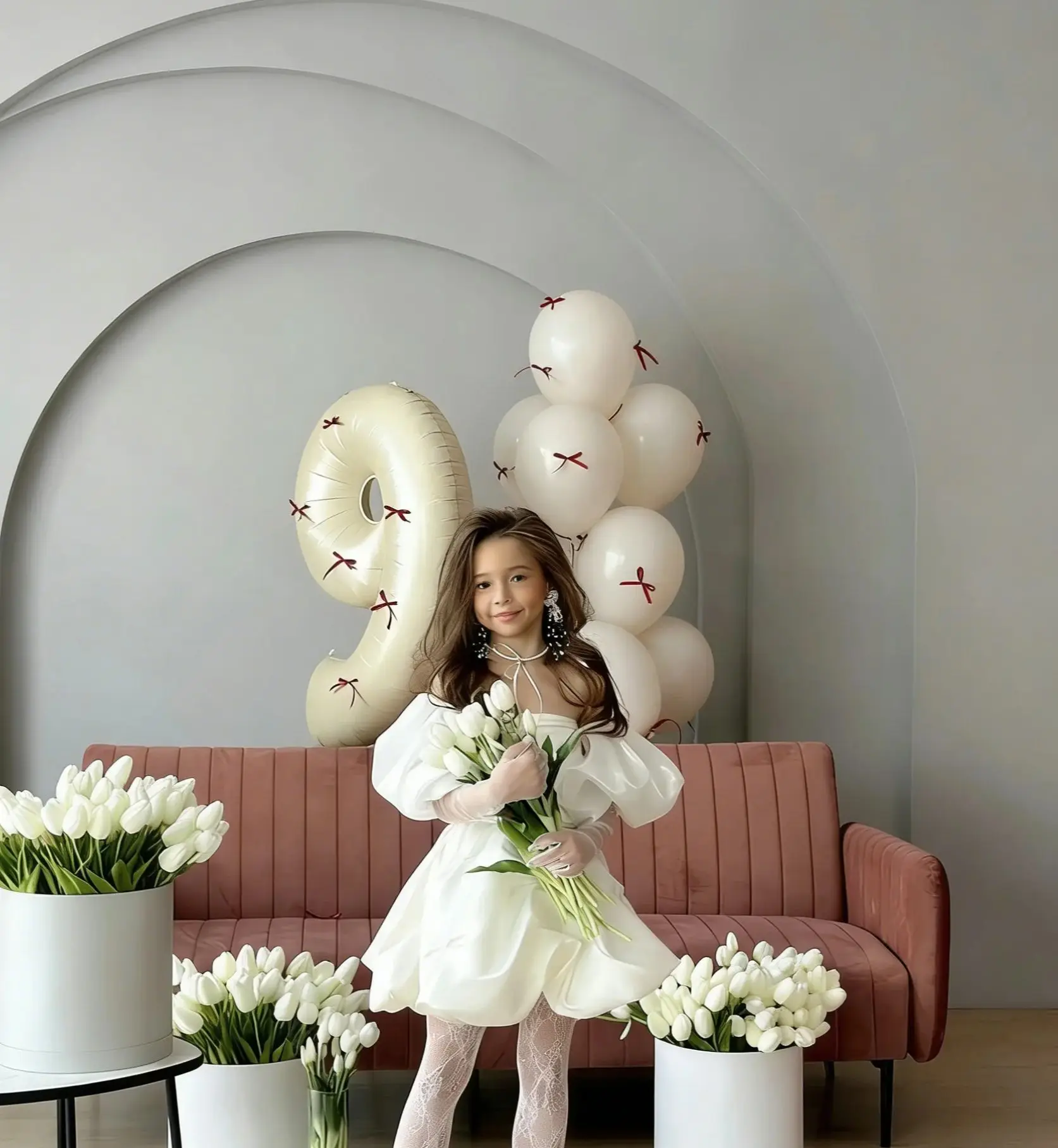 

Princess Satin Flower Girl Dress For Wedding Off Shoulder Mini Skirts Kids Birthday Party First Holy Communion Gown Custom