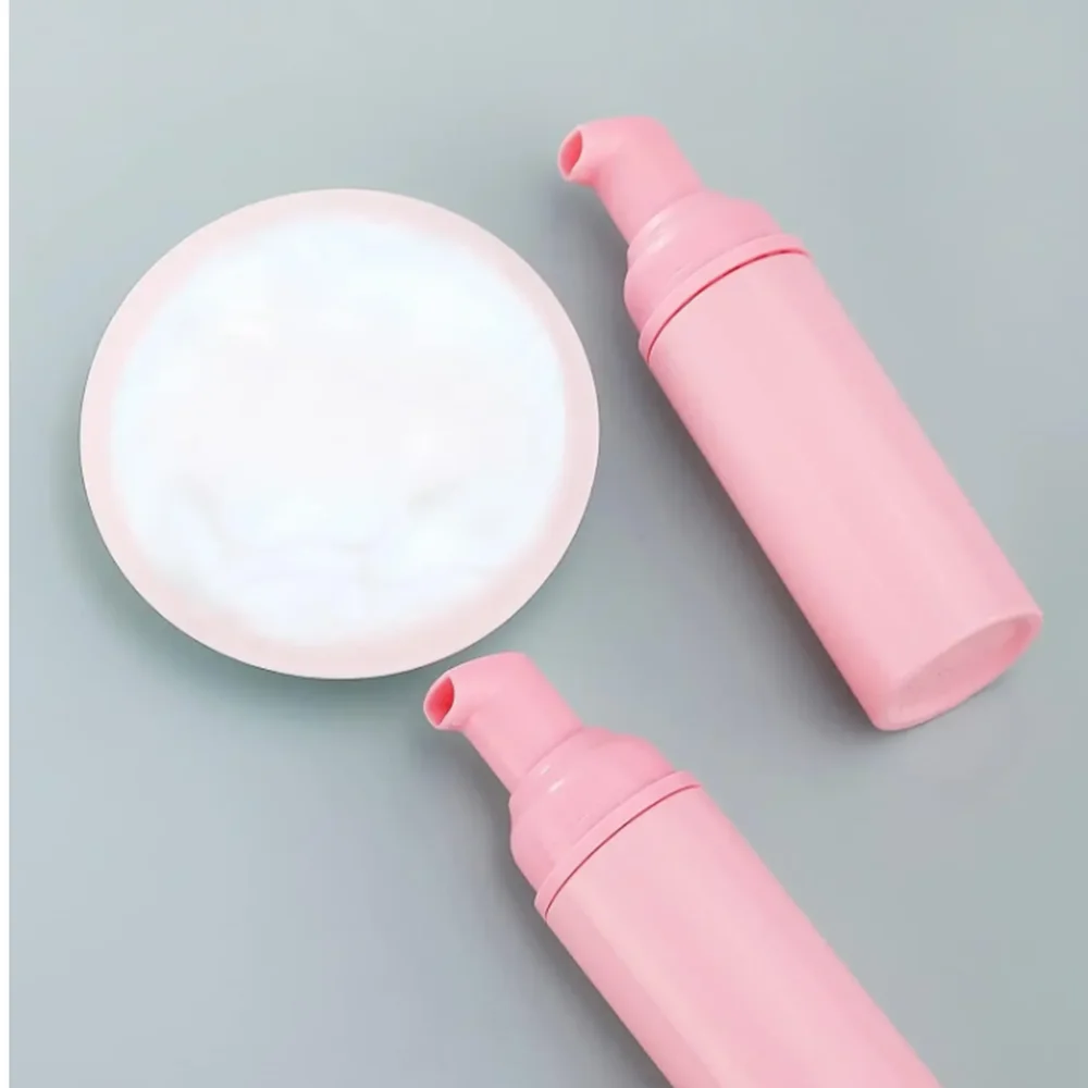 10 قطعة 2 أوقية/60 مللي زجاجة مضخة رغوة بلاستيكية وردي فارغ رموش الوجه المطهر زجاجة مستحضرات التجميل موزع الصابون زجاجة رغوة بالجملة