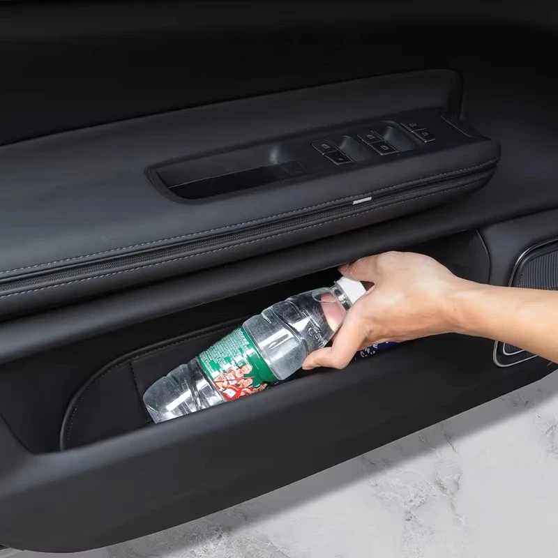 

For Geely Polestar 4 Door Slot Leather Storage Pocket Waterproof And Anti-fouling Retrofit Accessories Automobiles Accessories
