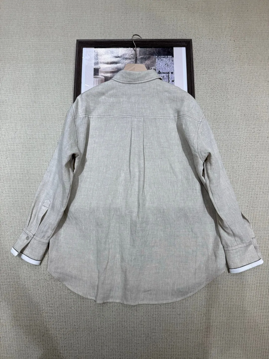 Spring summer imported linen loose high end trouser suit