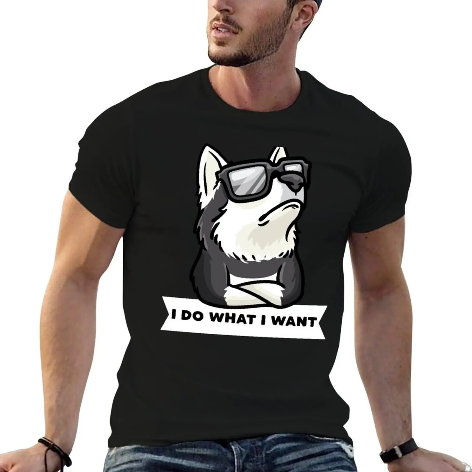 

Stubborn Pomsky Dog Funny T-Shirt cotton t shirt pack man graphic t shirt T-Shirt