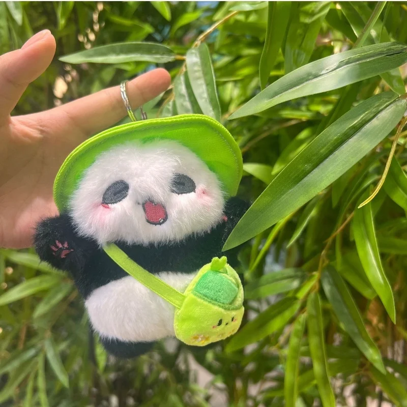Cute Candy-Colored Panda Plush Toy Pendant Bag Plush Keychain Decoration Gift Stuffed Animal Plush Toy Fun Birthday Present
