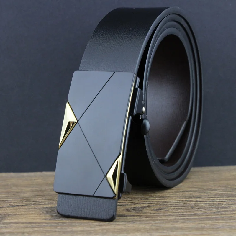 Casual Fashion Dress belt for man Automatic Buckle Straps Men Belt Work Business Genuine Leather Cowskin Designer Belts ZD2204