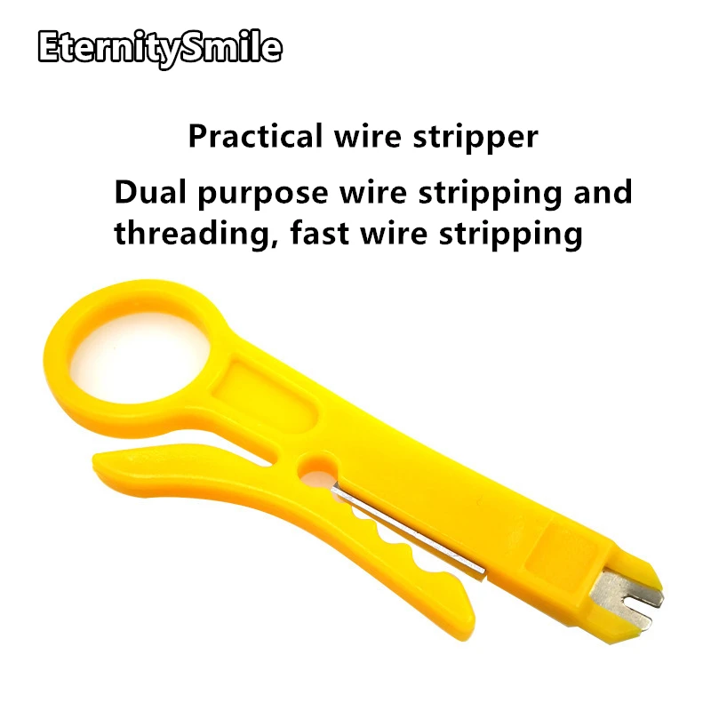 Custom Mini Alicate Crimper e Kit Faca, Cortador de cabo de rede, Soco de fio, Ferramentas de decapagem manual