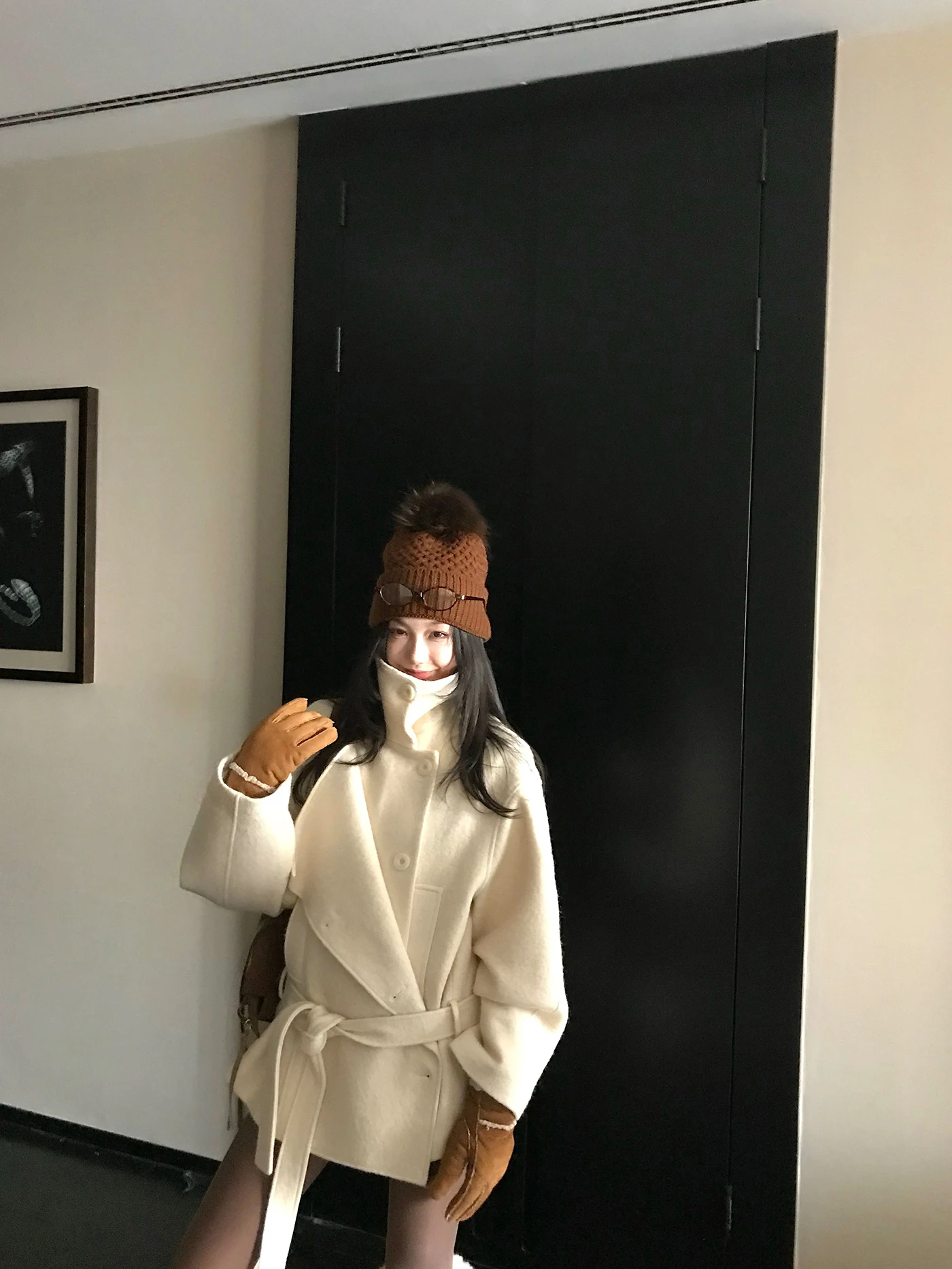 

Шерстяное пальто Lemair для женщин, винтажное, повседневное, ветрозащитное, утепленное, из смесовой шерсти с верблюжьим пухом, с открытым передом