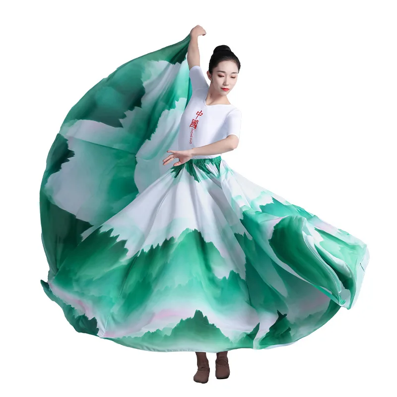 

Женская юбка: Новинка! Модная юбка с принтом, эластичная, с высокой талией, пышная, для танцев, длинная, элегантная, в этническом стиле. Женская одежда.