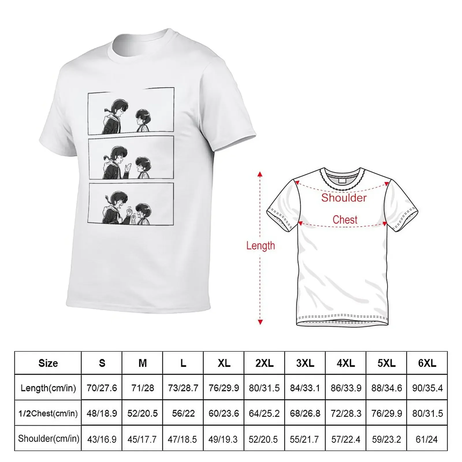 Ranma - Akane Tendo arguing Special Edition T-Shirt Blouse graphics t shirt summer tops oversized t shirts Short sleeve tee men