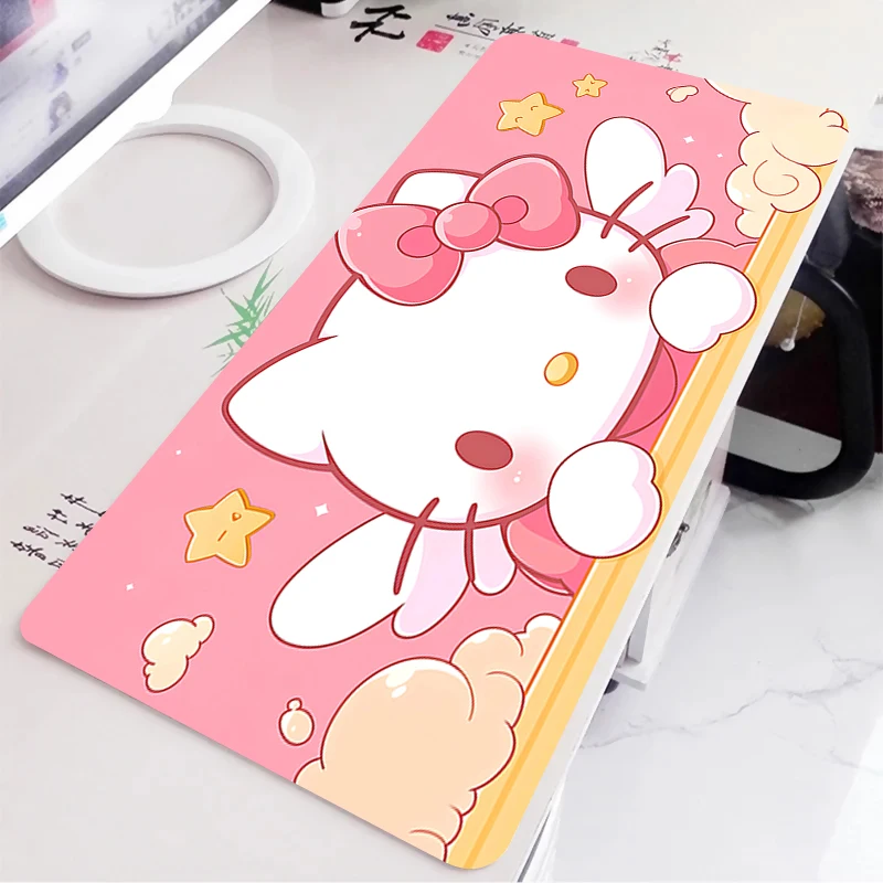 Anime Gaming Speed Mouse Pad Hello Kitty Gamer Large Mouse Mat Keyboard Mousepad Computer Desk Mat