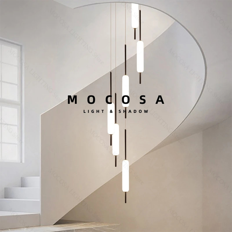 

Living Room Hall LED Lighting Decoration Modern Chandelier for Staircase Bedside Hanging Lamp Indoor Stair Ceiling Pendant Light