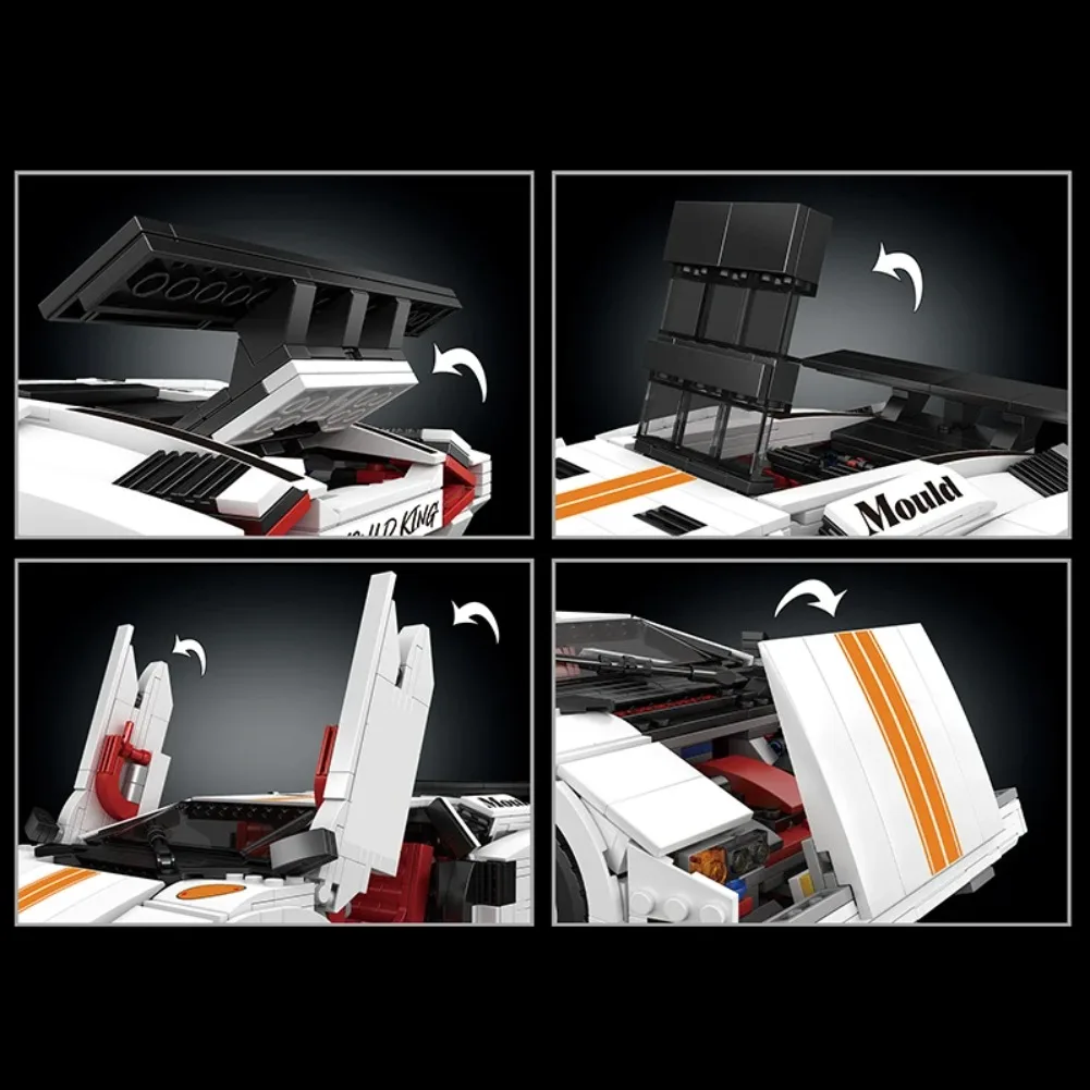 Mould King 10045 Technical Car Toys The MOC-82416 Countach Sport Racing Car Model Building Block Brick Kids Xmas Gifts 1495pcs