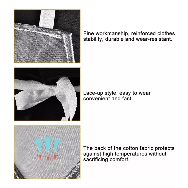 Heat Apron for Barbecue,Heat Resistant Apron,High Temperature Working Apron,1000 Degree Heat Resistant Aluminum Foil Apron