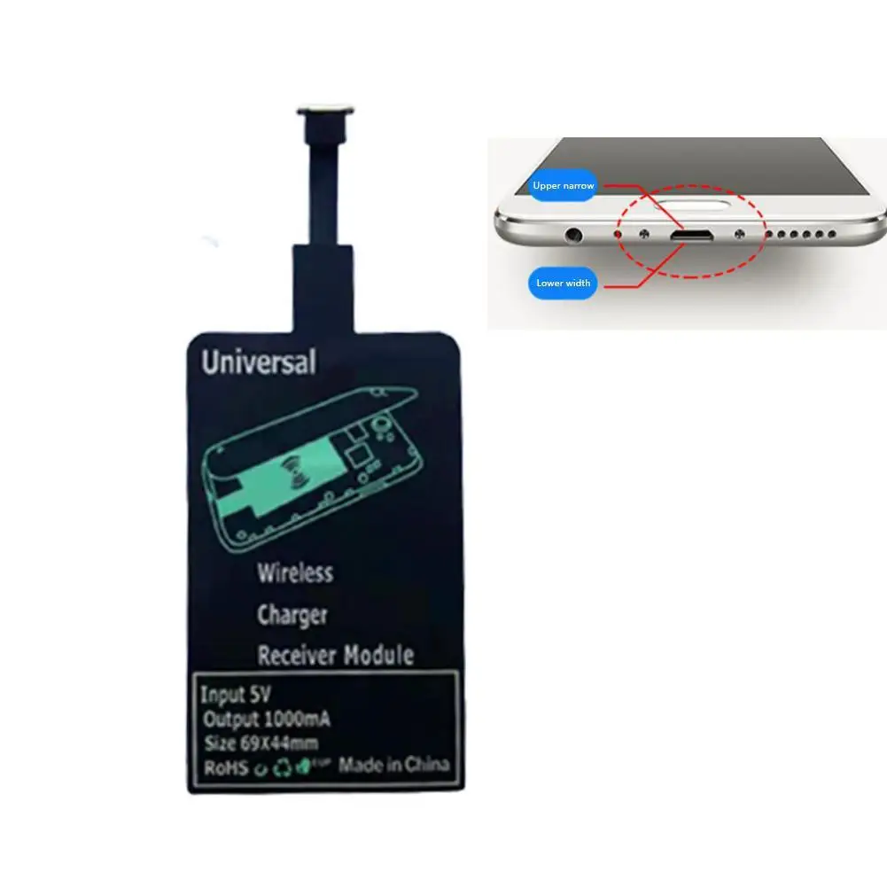 Universal Fast Wireless Charger Adapter Wireless Charging Receiver Patch For Android Micro Usb Type-c Mobile Phone