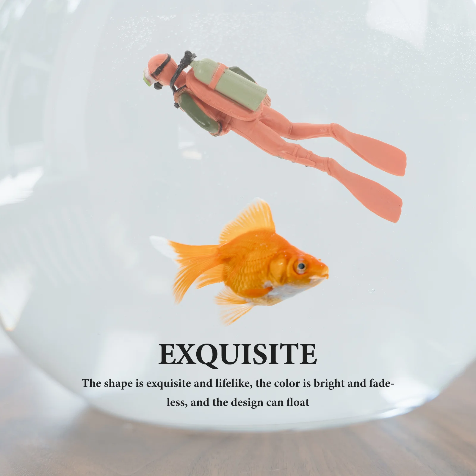

2pcs Diver Decor Fish Ornament Bright Lifelike Simulation For Aquarium Betta Tank Small Indoor Water Tank Accessories Decoration