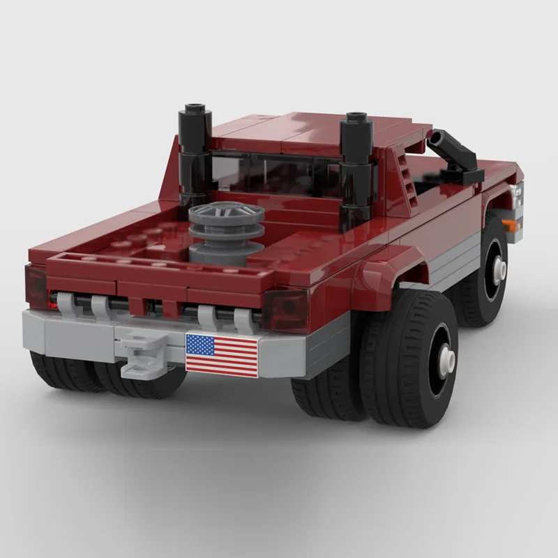 Modello di auto da corsa di velocità MOC Mattoni da costruzione Camioncino per carichi pesanti Tecnologia modulare Regali di festa per bambini Assemblare giocattoli Vestito