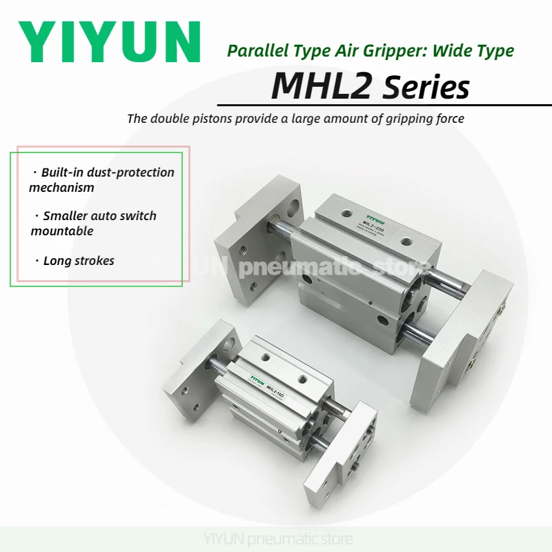 

1 шт. MHL2-10D 10D1 10D2 16D 16D1 16D2 17D 20D 20D1 20D2 Параллельный пневматический захват серии MHL2, магазин YIYUN