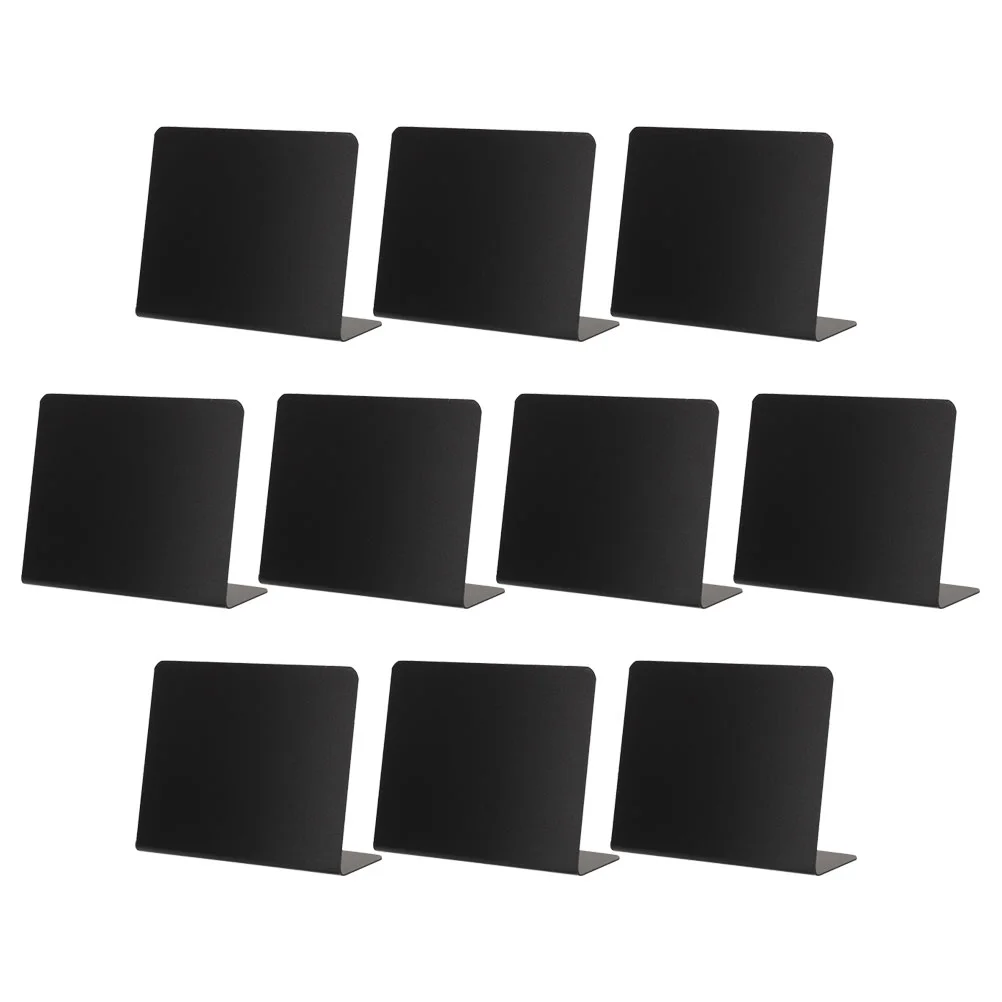 10 Pcs Food Sign Black Display Blackboards Writing Price Home Decor Label for Menu Mini Pvc Chalkboards Message