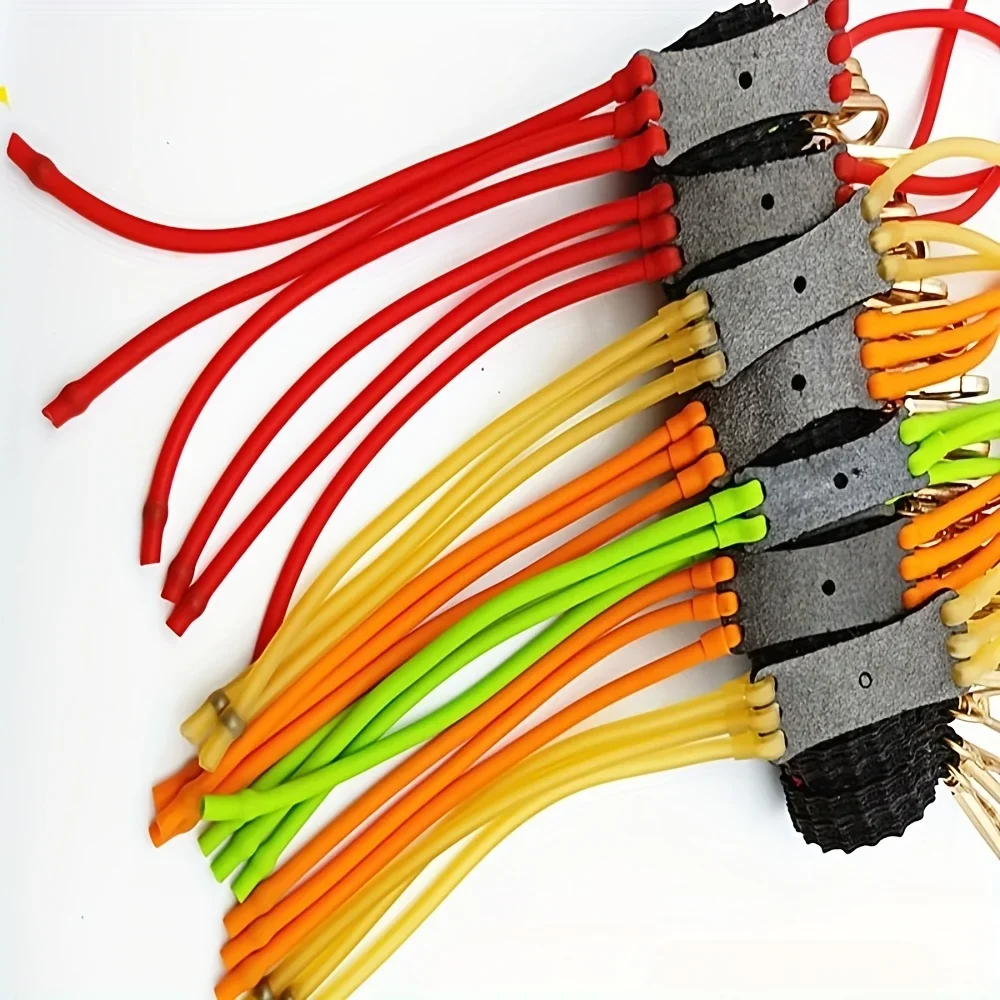 10 スリングショット交換ストラップ - スリングショット弾性ゴムストラップ、3 カード 6 ストランド スリングショット ストラップ、スリングショット アクセサリー