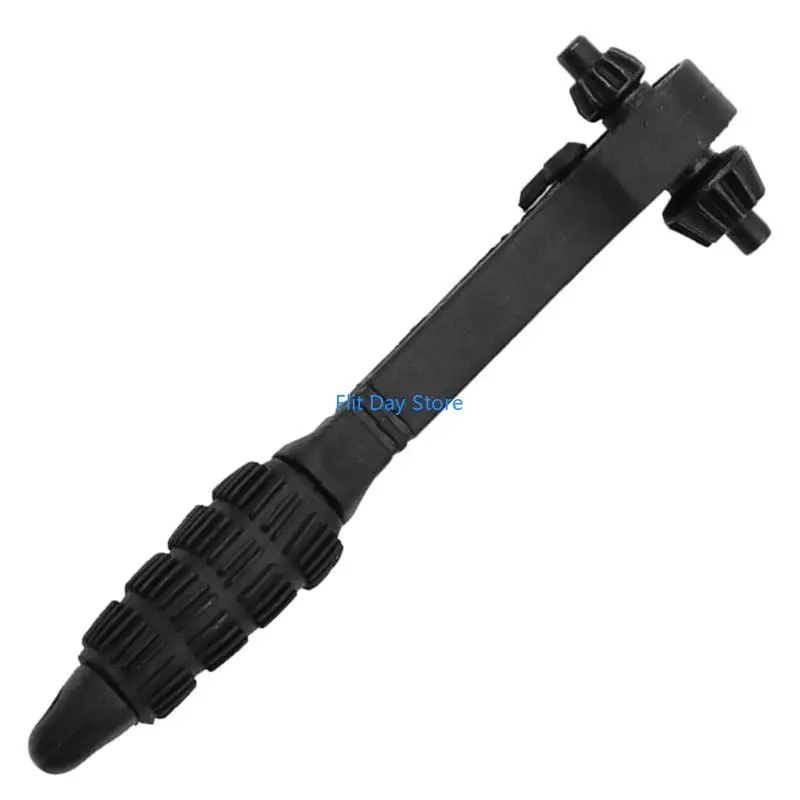 F92C 2 in 1 Universal Hand Drill Ratchet for Key Wrench Drill Chuck Spanner Handle Combo Grip Repair Tool