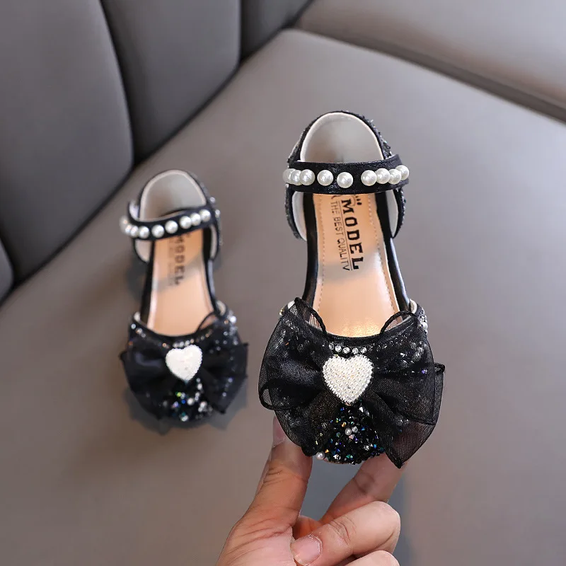 

Children's Lace Bow Sandals Summer Children Brand Shoes Baby Girls Beach Sandals Rhinestone Dress Shoes Fashion Sandals