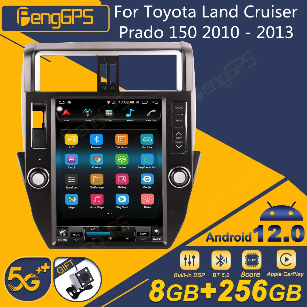 

Android 12 для Toyota Land Cruiser Prado 150 2010 -2013 Android автомобильный радиоприемник, экран Теслы, 2Din стереоприемник, Авторадио, мультимедиа