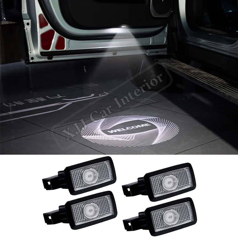 For BYD Leopard 8 5 2024-2025 LED Door Welcome Light Decorative Warning Ambient Laser Illumination Lamp Car Exterior Accessories