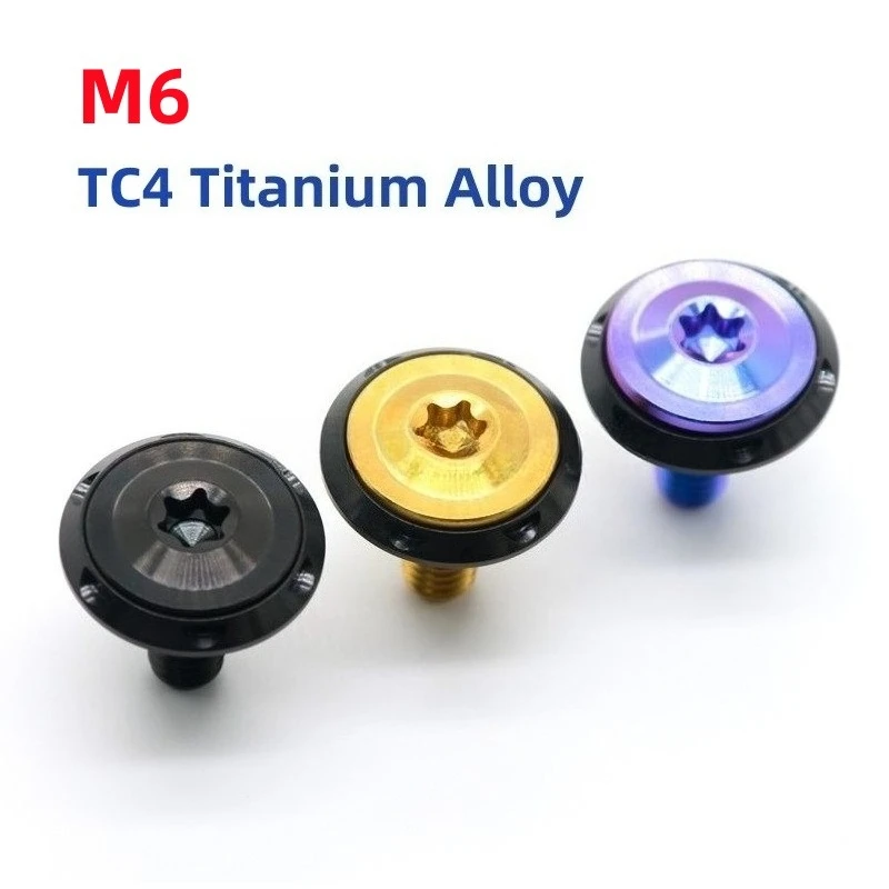 M6 TC4 Titanium Alloy Electric Vehicle License Plate Mounting Screws Motorcycle License Plate Modification Screws